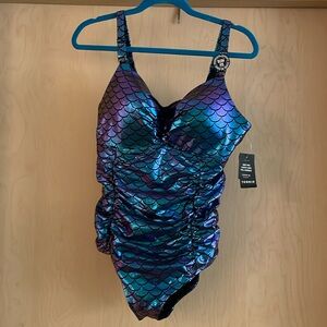 Torrid Rouched Mermaid One Piece Swimsuit